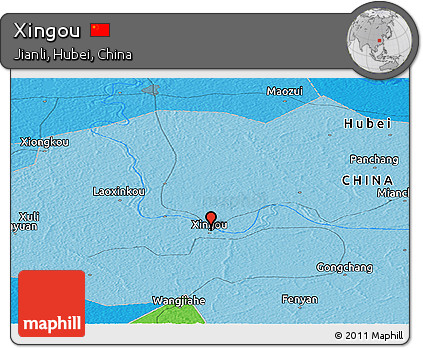 Political Panoramic Map of Xingou