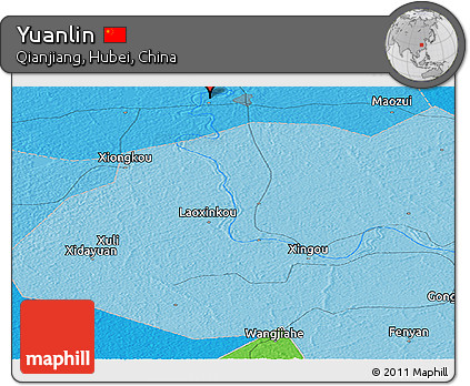Political Panoramic Map of Yuanlin