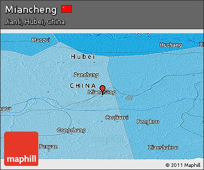 Political Panoramic Map of Miancheng