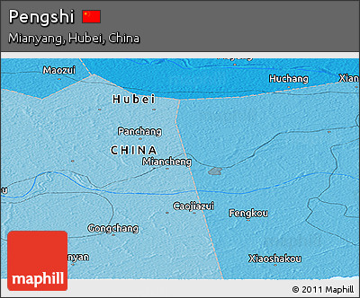 Political Panoramic Map of Pengshi
