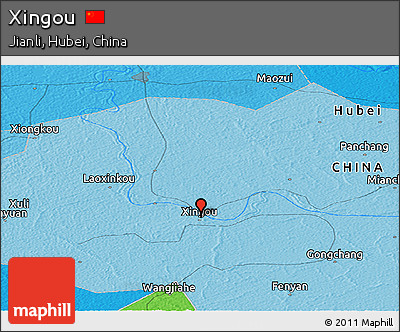Political Panoramic Map of Xingou