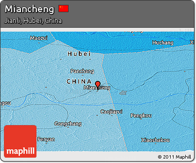 Political Panoramic Map of Miancheng