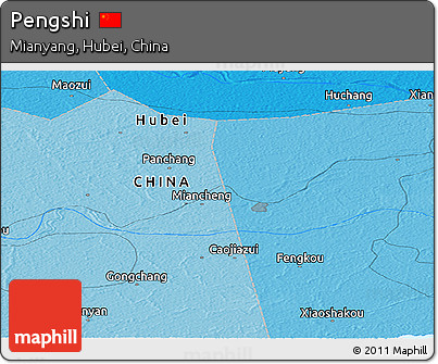 Political Panoramic Map of Pengshi