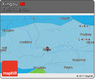 Political Panoramic Map of Xingou