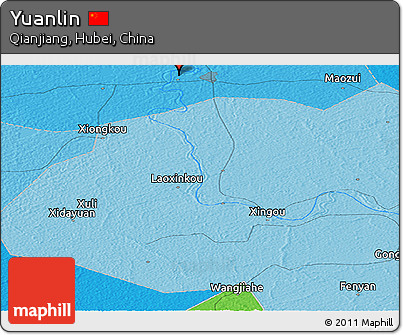 Political Panoramic Map of Yuanlin