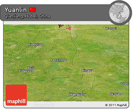 Satellite Panoramic Map of Yuanlin