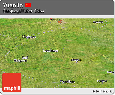 Satellite Panoramic Map of Yuanlin