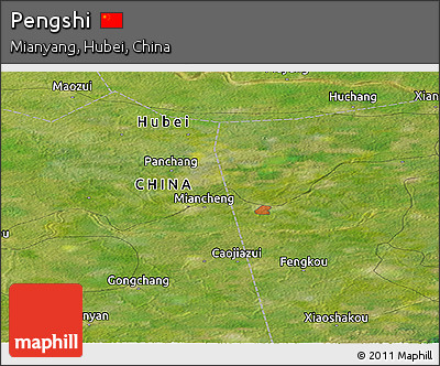 Satellite Panoramic Map of Pengshi
