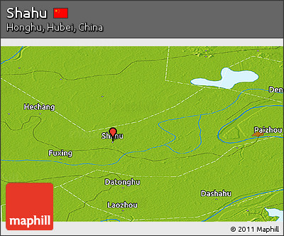 Physical Panoramic Map of Shahu