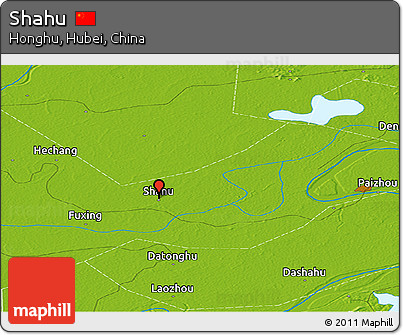 Physical Panoramic Map of Shahu