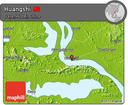 Physical 3D Map of Huangshi