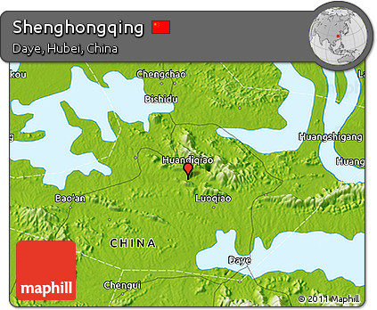 Physical 3D Map of Shenghongqing
