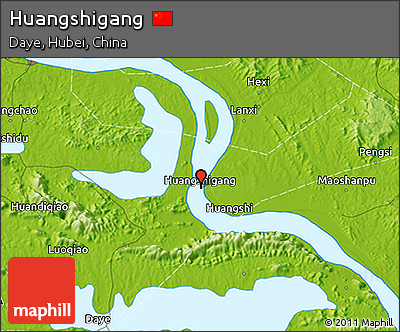 Physical 3D Map of Huangshigang
