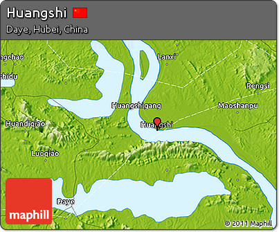 Physical 3D Map of Huangshi