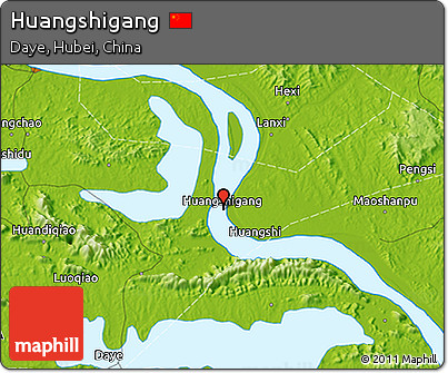 Physical 3D Map of Huangshigang