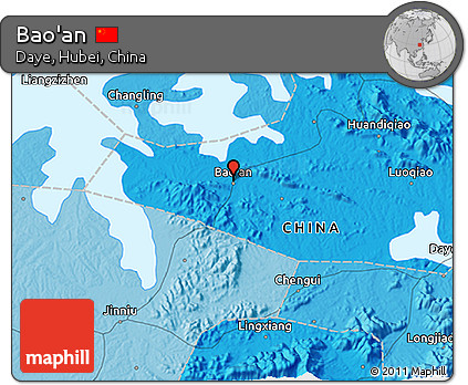 Political 3D Map of Bao'an