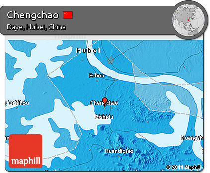 Political 3D Map of Chengchao