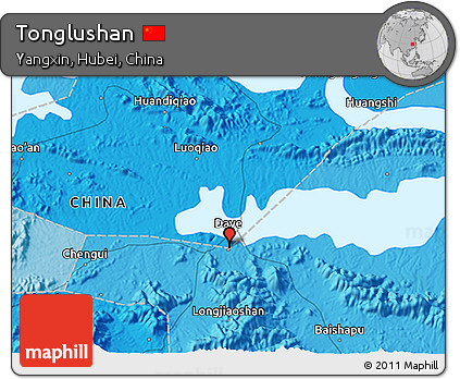 Political 3D Map of Tonglushan