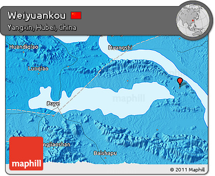 Political 3D Map of Weiyuankou