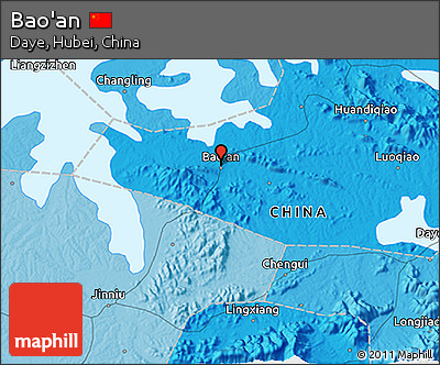 Political 3D Map of Bao'an