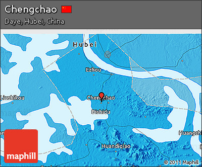 Political 3D Map of Chengchao