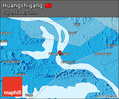 Political 3D Map of Huangshigang