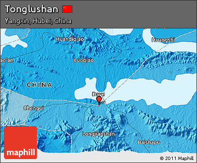 Political 3D Map of Tonglushan