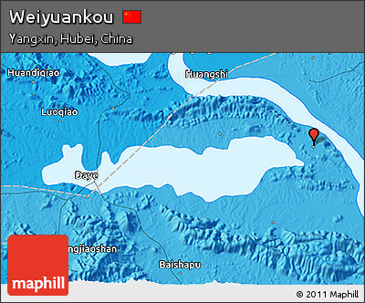 Political 3D Map of Weiyuankou