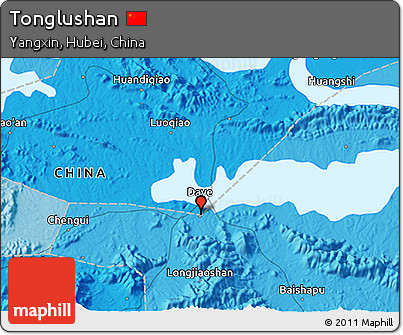 Political 3D Map of Tonglushan