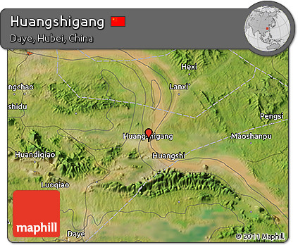 Satellite 3D Map of Huangshigang
