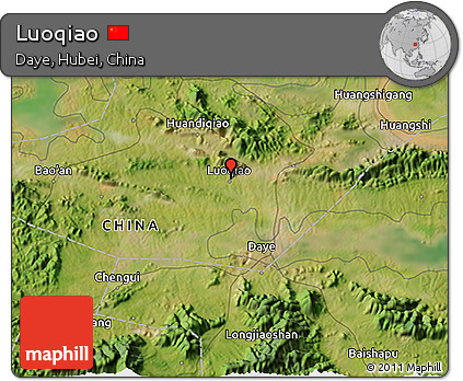 Satellite 3D Map of Luoqiao