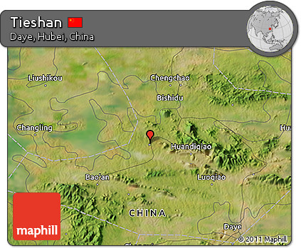 Satellite 3D Map of Tieshan