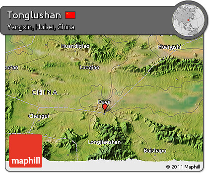Satellite 3D Map of Tonglushan