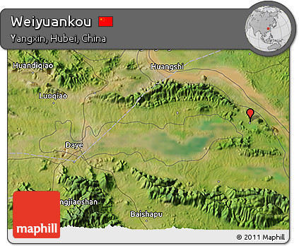 Satellite 3D Map of Weiyuankou