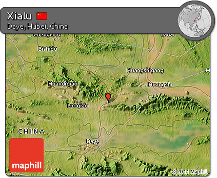 Satellite 3D Map of Xialu