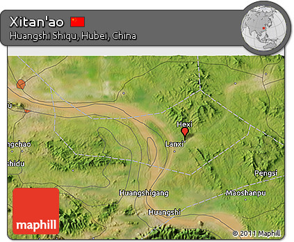 Satellite 3D Map of Xitan'ao