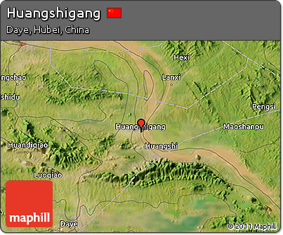 Satellite 3D Map of Huangshigang