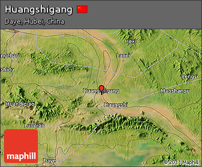 Satellite 3D Map of Huangshigang