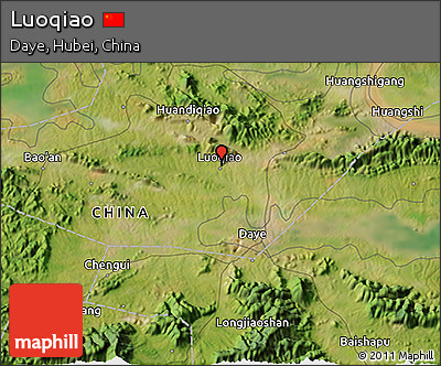 Satellite 3D Map of Luoqiao