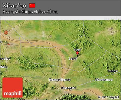 Satellite 3D Map of Xitan'ao
