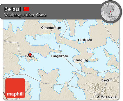Shaded Relief 3D Map of Beizui