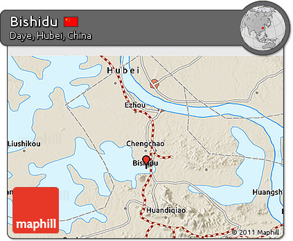 Shaded Relief 3D Map of Bishidu