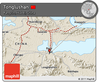 Shaded Relief 3D Map of Tonglushan