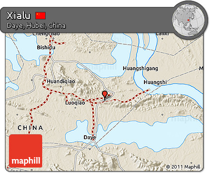 Shaded Relief 3D Map of Xialu