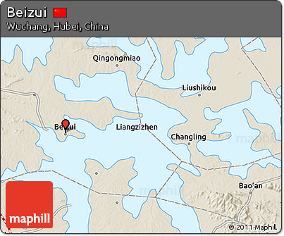Shaded Relief 3D Map of Beizui