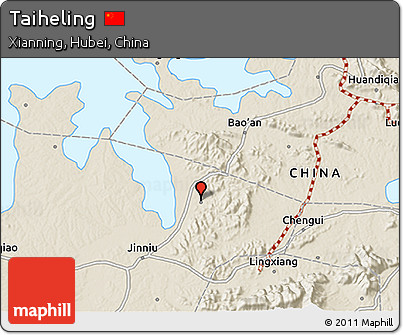 Shaded Relief 3D Map of Taiheling