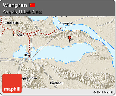 Shaded Relief 3D Map of Wangren