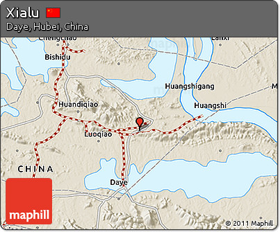 Shaded Relief 3D Map of Xialu