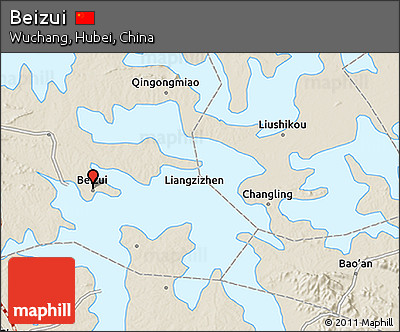Shaded Relief 3D Map of Beizui