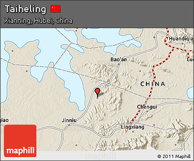 Shaded Relief 3D Map of Taiheling